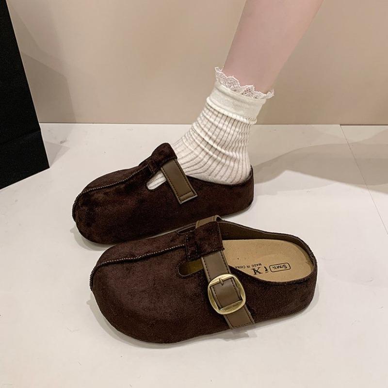 Fashion Europe Station 2025 New Platform Slippers Women's All-match Casual Heightened Baotou Slippers