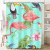 Leather Look Shower Curtain with Lemon Print for Bathroom Decor Pink Background Waterproof Fabric Adjustable Rings Made in China
