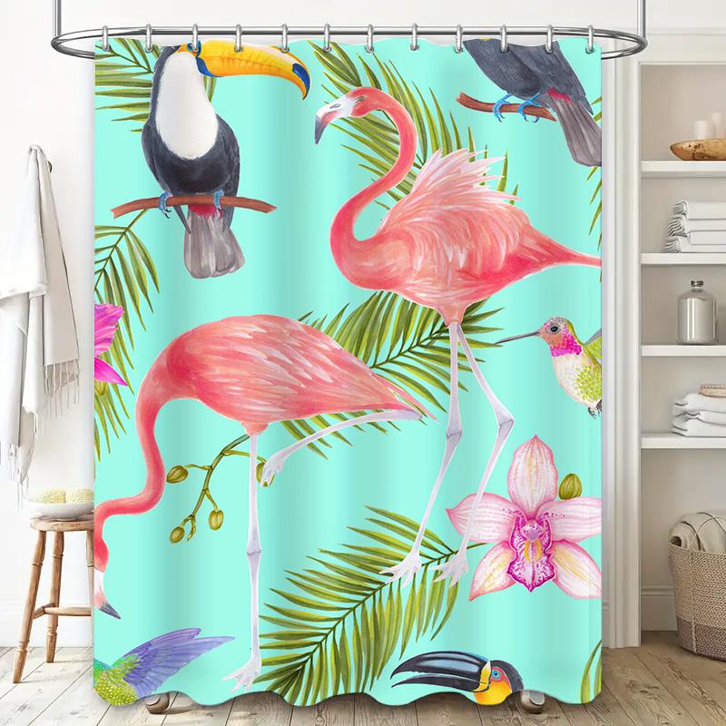 Leather Look Shower Curtain with Lemon Print for Bathroom Decor Pink Background Waterproof Fabric Adjustable Rings Made in China