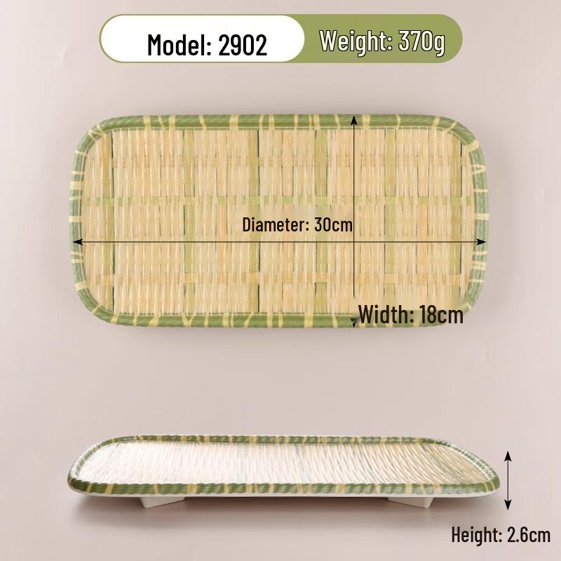 Chinese Style Imitation Bamboo Rectangular Serving Plates