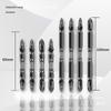 Non-Slip Magnetic Phillips Screwdriver Bits, Double-Section Rod, Alloy Steel, Extended with Flashlight