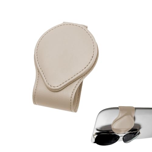 [JetWave] Sunglasses Holder for Car Glasses Clip Storage & Protection Leather Material Easy Installation Space Saving Car Accessories Safe Drivin
