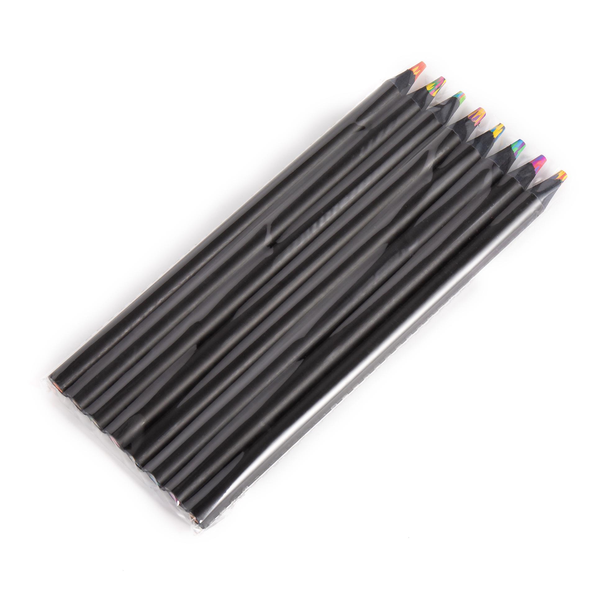 

Гіпсофіла 7-колірний основний набір кольорових олівців: Набір з 8 предметів з чорного дерева для дітей та студентів HB