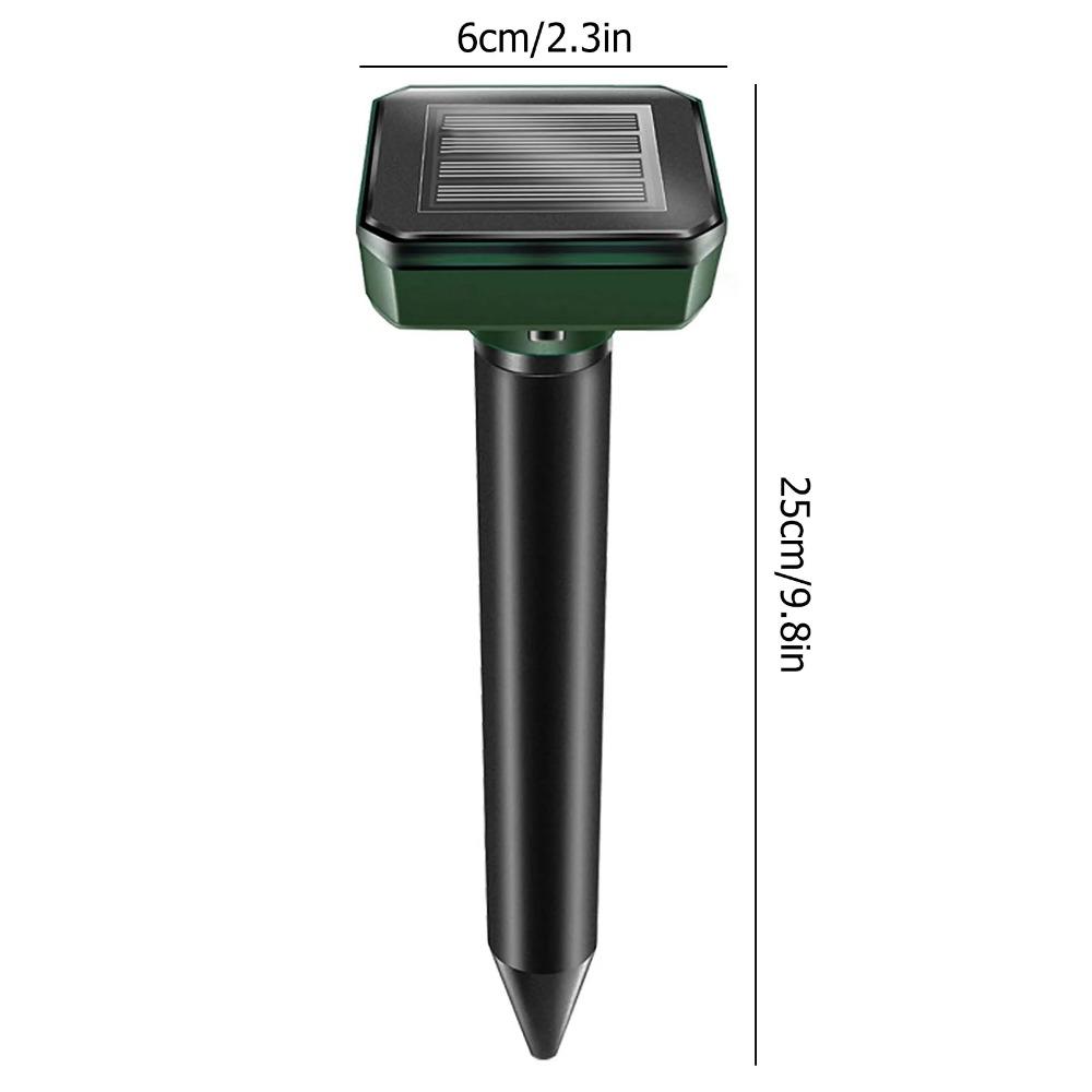 Solarbetriebener Ultraschall-Mole-Schädlings- und Nagetierabwehrmittel, abweisend, für den Außenbereich, Garten, Ackerland, Mäuseabwehr