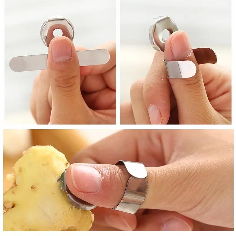 3Pcs Household Kitchen Creative Fruit and Vegetable Planer Chestnut Ginger Peeler Ginger and Garlic Peeler Accessories Tools
