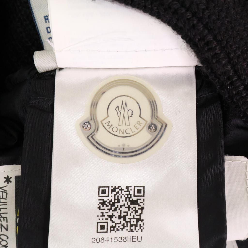 Moncler STRICKPULLOVER CARDIGAN mit Reißverschluss Daunenjacke Jacke S schwarz Gebraucht