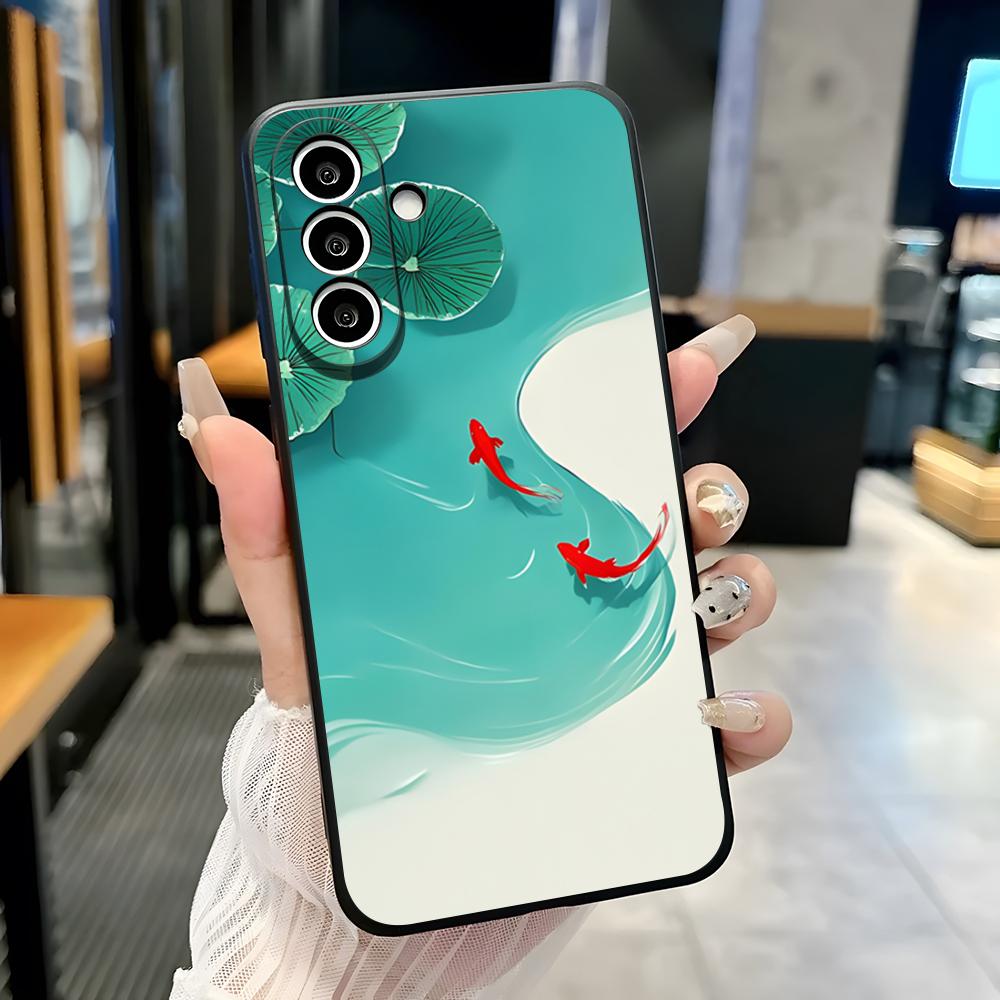 

Funny Goldfish Phone Case For Samsung S25 Plus S20 S20 Plus S22 Ultra S23 FE S21 Plus S21 Ultra Soft Cover Samsung S25 Plus