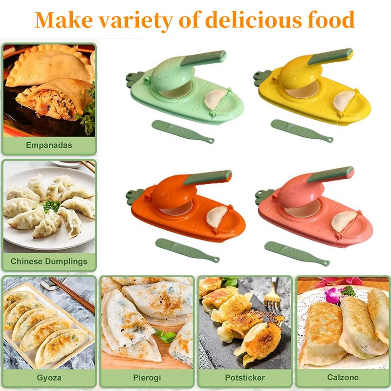 Household Dumpling Maker Dough Pressing Manual Tool Plastic Dumpling Making Moulds Dumpling Skin Machine Kitchen Accessories