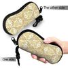 Golden Medallion Baroque Accessories Glasses Case for Girls Protective Zipper  Glasses Storage Box Ins Eyewear Container