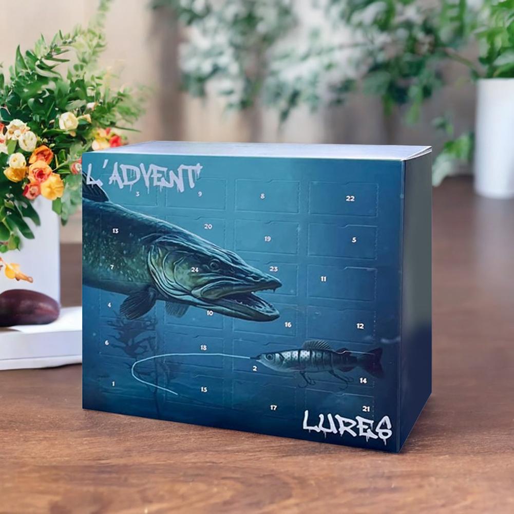 Angeln Weihnachtsartikel Adventskalender Countdown Angelköder 24 Tage Angelköder Set Kreative Weihnachtsgeschenke Tackle Blind Box