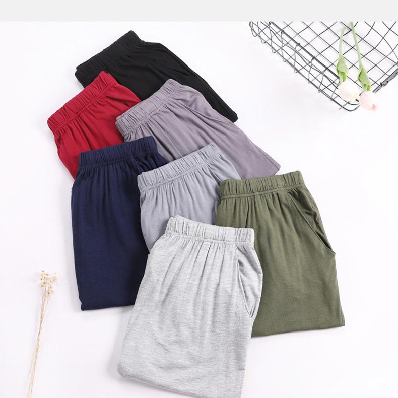 Męskie lekkie modalowe spodenki piżamowe na lato - Rozmiar Plus Size, Bardzo Szeroki Krój