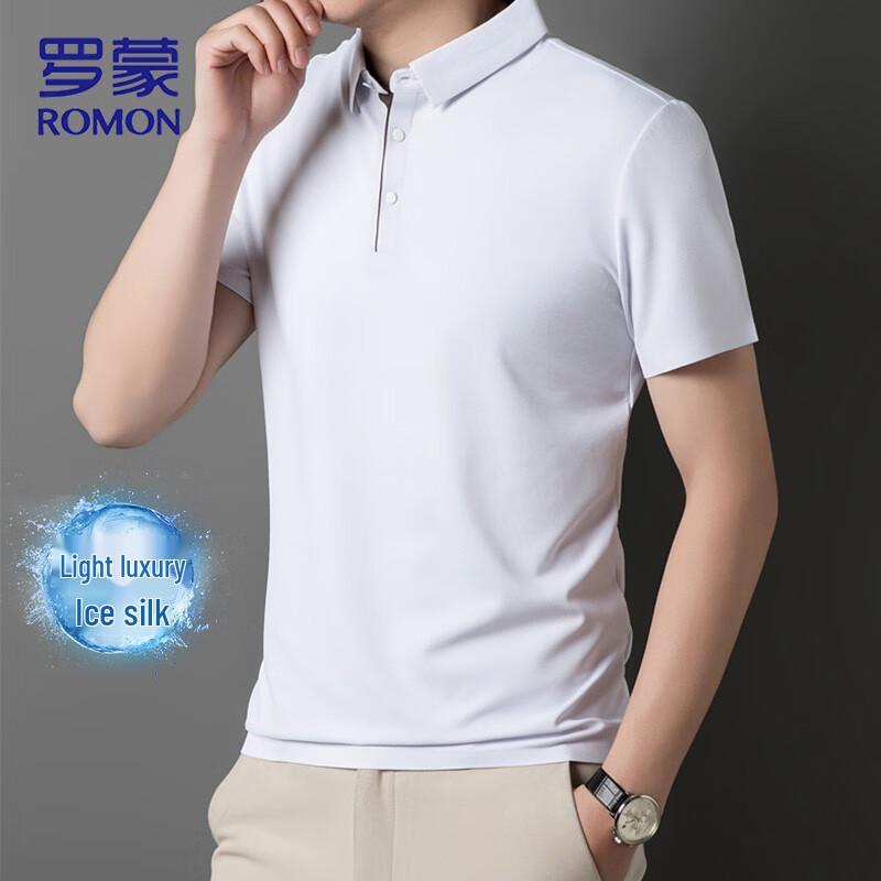 ROMON Men's Ice Silk Polo T-Shirt
