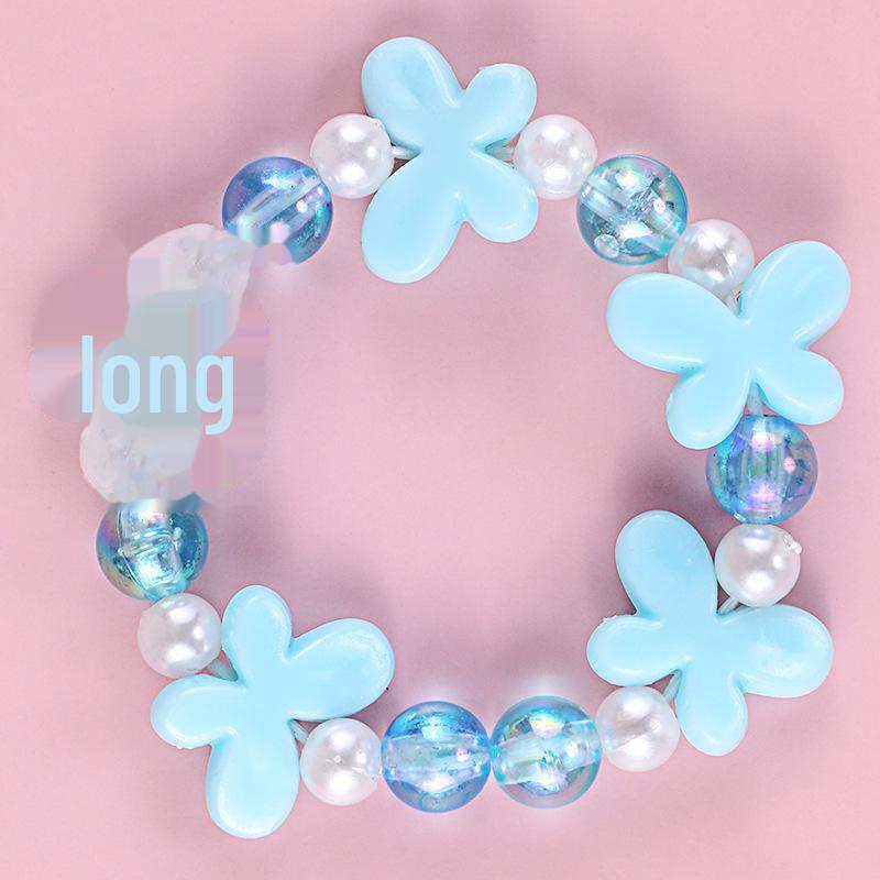 

Детский браслет принцессы из акрила с розовым цветком и бантом