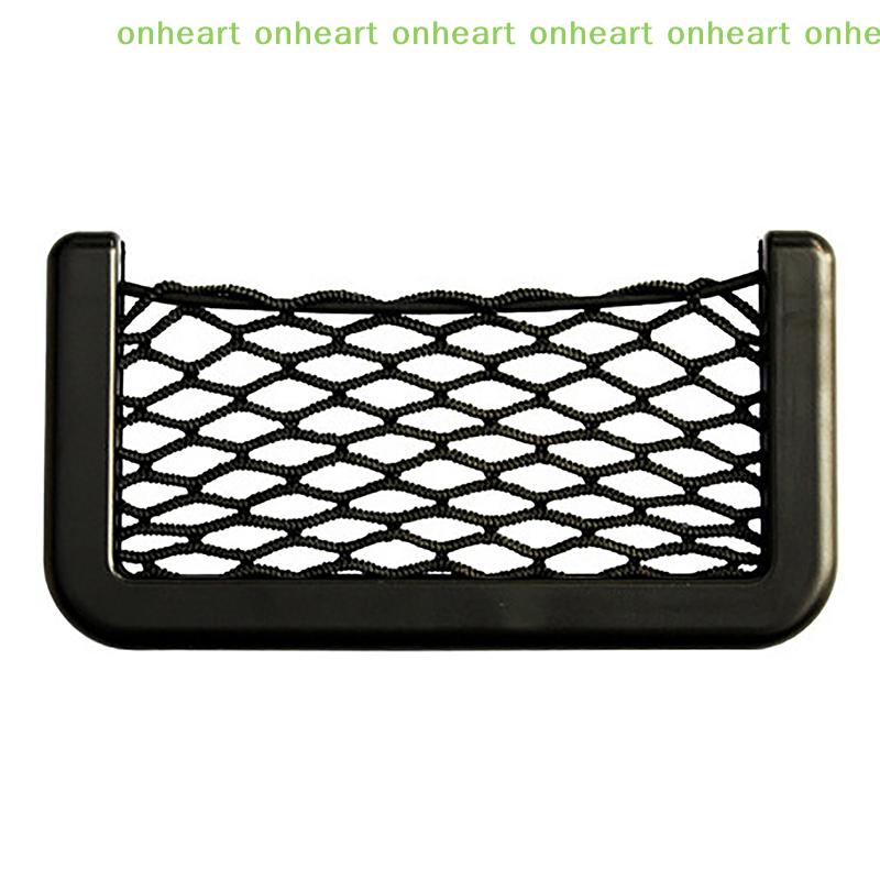 [C]Car Multifunctional Phone Storage Net Mesh Resilient Car Carrying String Bag Network Pocket Mobile Phone Holder Ticket
