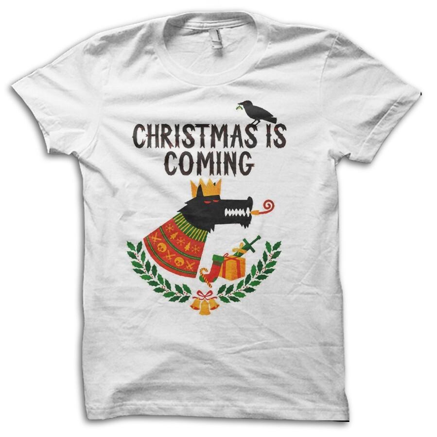 Christmas Is Coming Winter Throne TV Series Parody T-Shirt M5813 S разноцветный