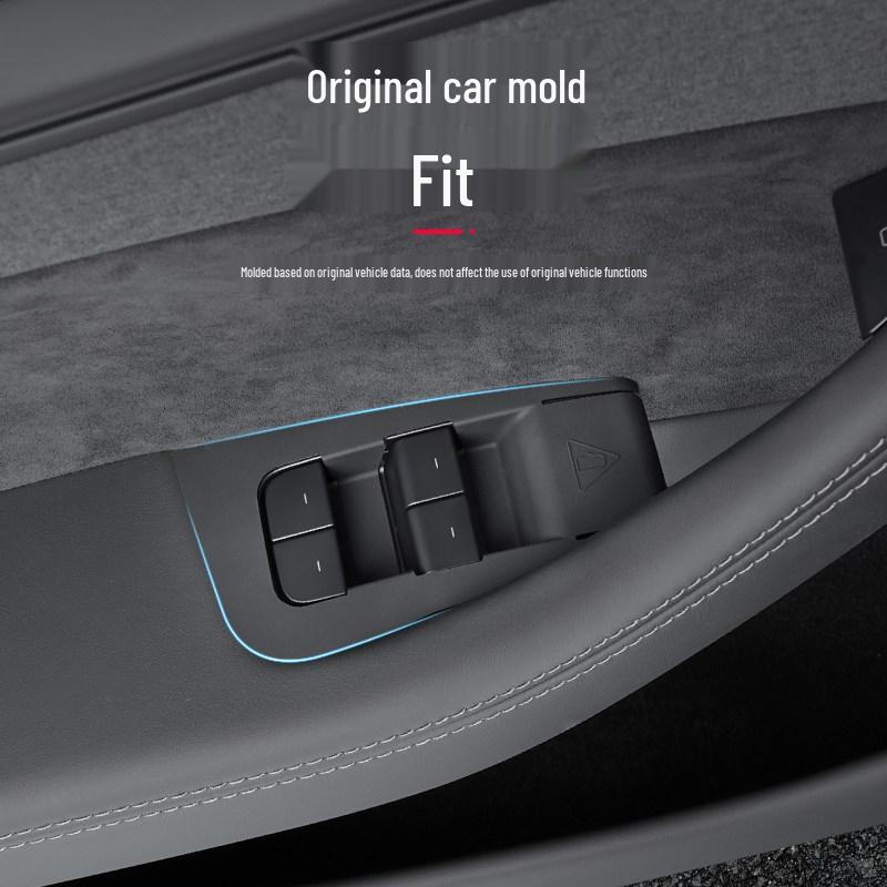 Silicone Button Stickers for Tesla Model Y/YL Door Panel & Window Lift Interior Mods