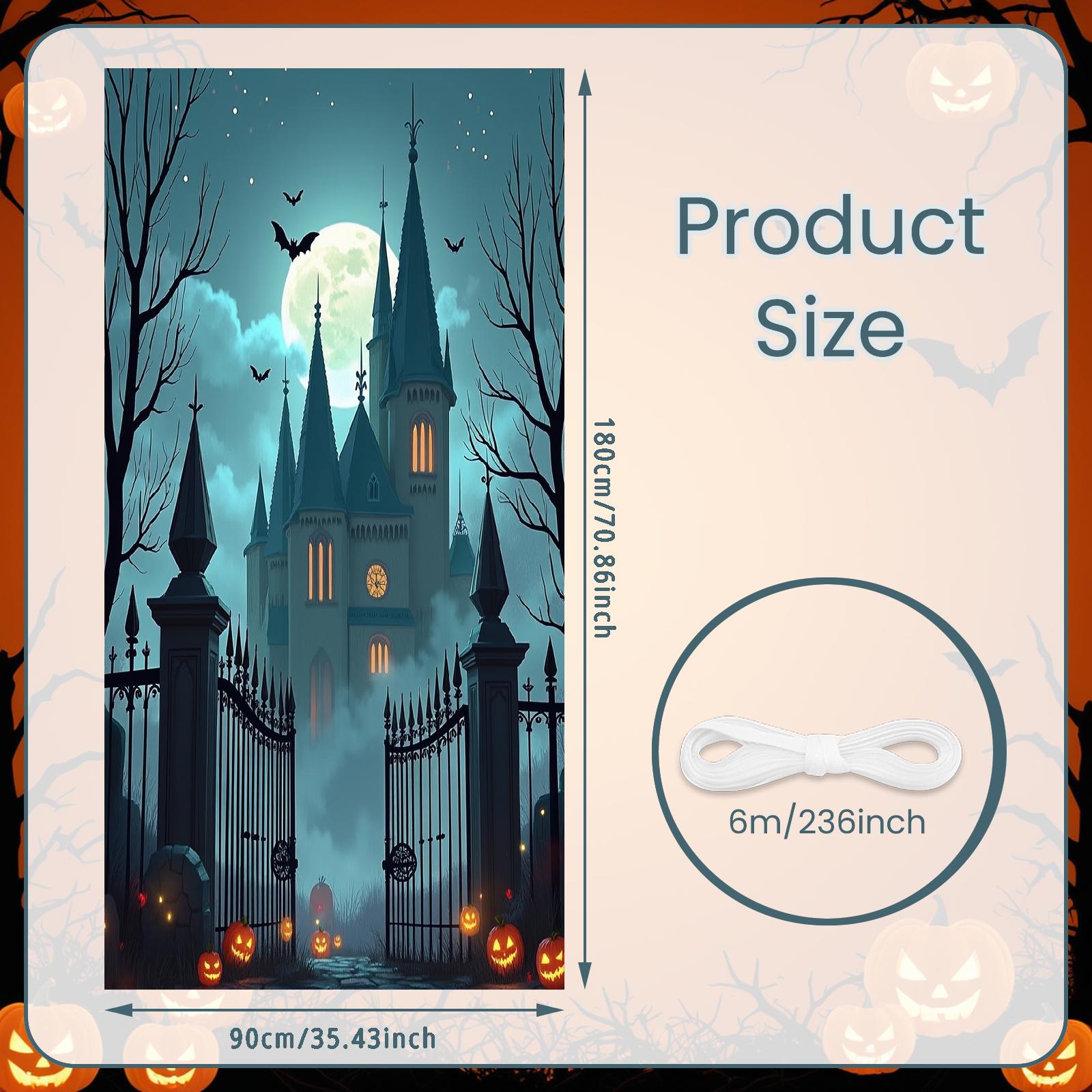 

Декор на Хэллоуин Жуткая Тематическая Вечеринка Реквизит Сезонный Баннер Иллюстрация Замка Готический Баннер-Замок Для Жуткого Мероприятия Тематической Вечеринки