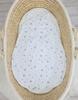 Rounded cotton sleeping bag for children S 0-6 months summer TOG 1.0 - mini stars gray