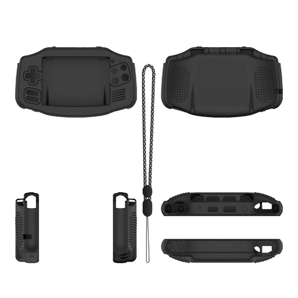 Silicone Protective Case For ANBERNIC RG34XX Game Console Case Drop Protection Simple Solid Color Protective Sleeve With Lanyard
