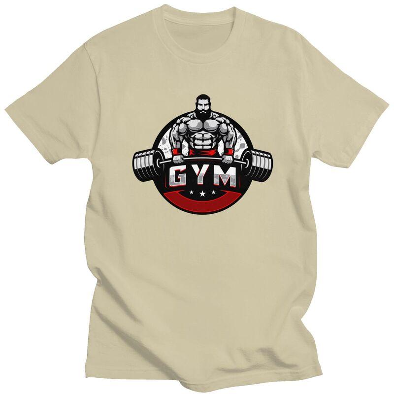 Custom Bodybuilding Gym Tshirt for Men Short Sleeves T Shirt Fitness Muscle Tshirt Pure Cotton Tees Gift Idea