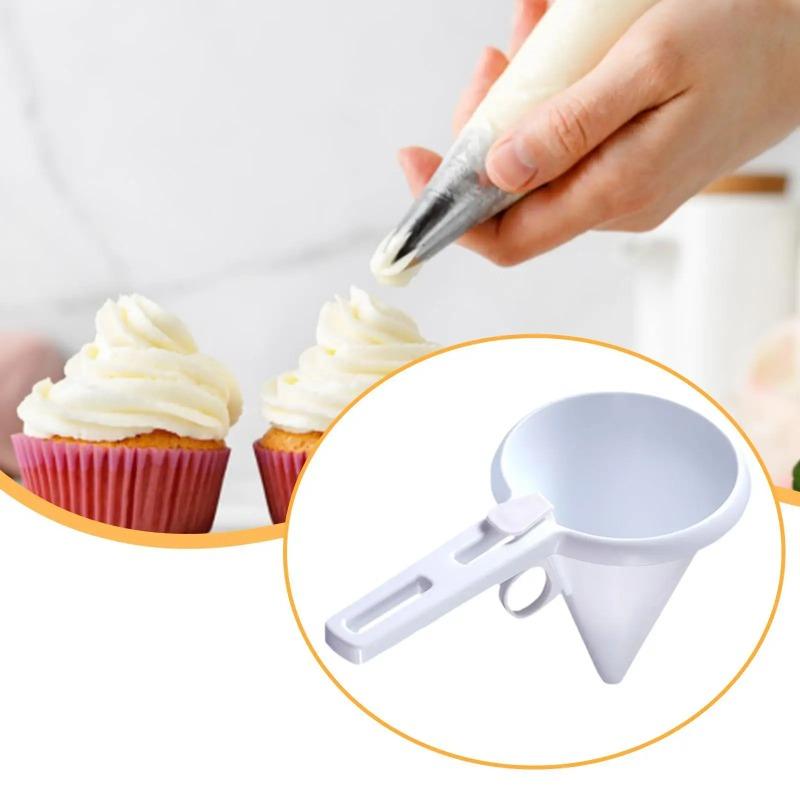 Teigspender Handheld Messbecher, Zubehör für Cupcakes Zuckerguss Süßigkeiten Transferwerkzeug
