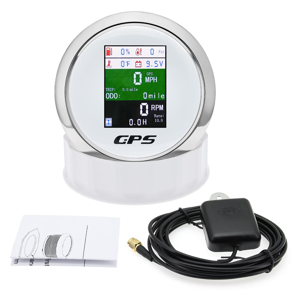 2026 New 85MM GPS Speedometer Odometer Gauge With Tachometer /Fuel/Water Temp/Oil Pressure/Voltage LCD Digital Car Gauges 9-32V