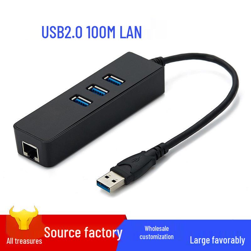 Type-C to RJ45 Gigabit Ethernet USB 3.0 Hub Splitter for Digital Accessories
