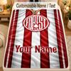 Flannel BlanketNottingham Forest FC Custom Name Text Personalized Soft Warm Throw Blanket Home Decor Gift