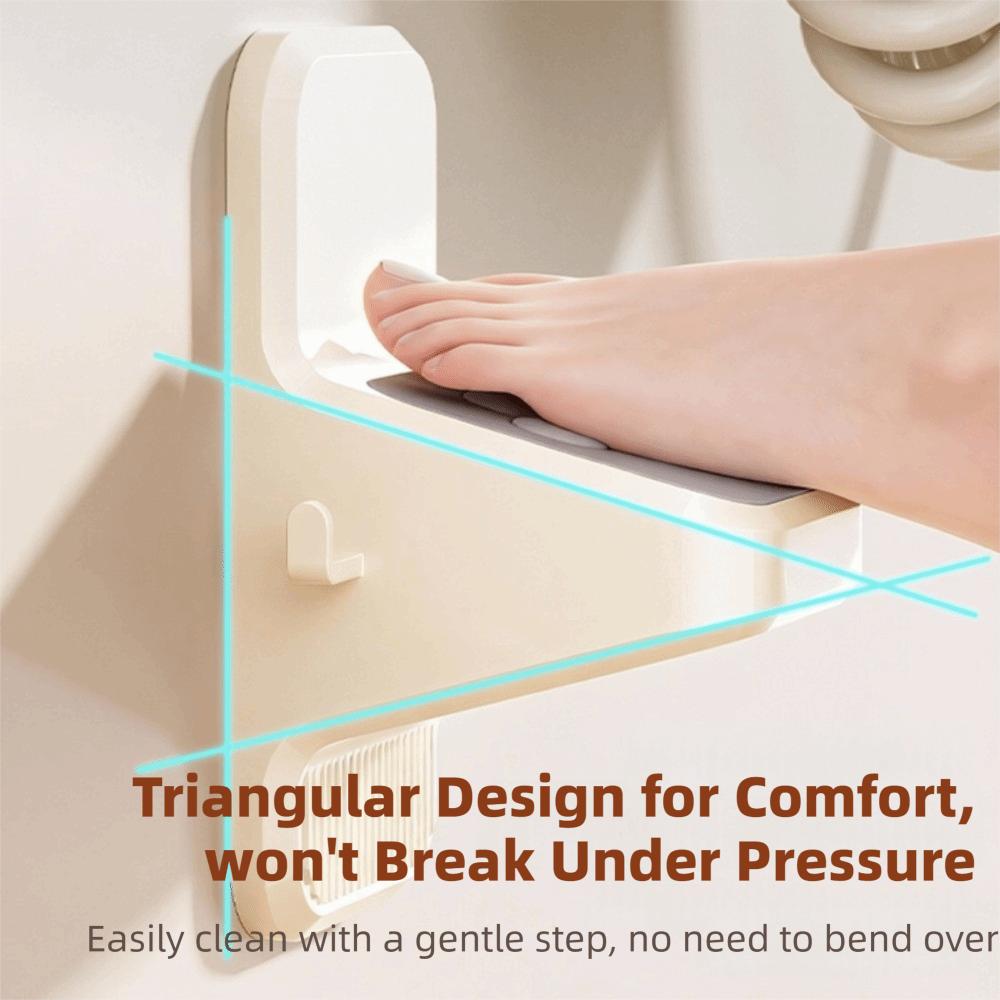 Self-Adhesive Foot Stool Slip-Resistant Shower Foot Pedal Holder Shower Foot Rest  Personal Care