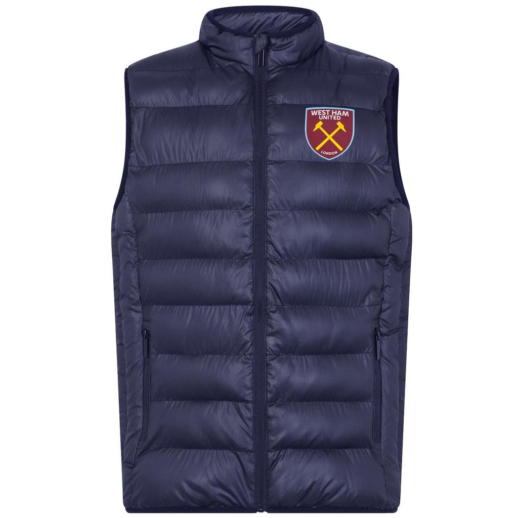 West Ham United FC Mens Crest Padded Gilet