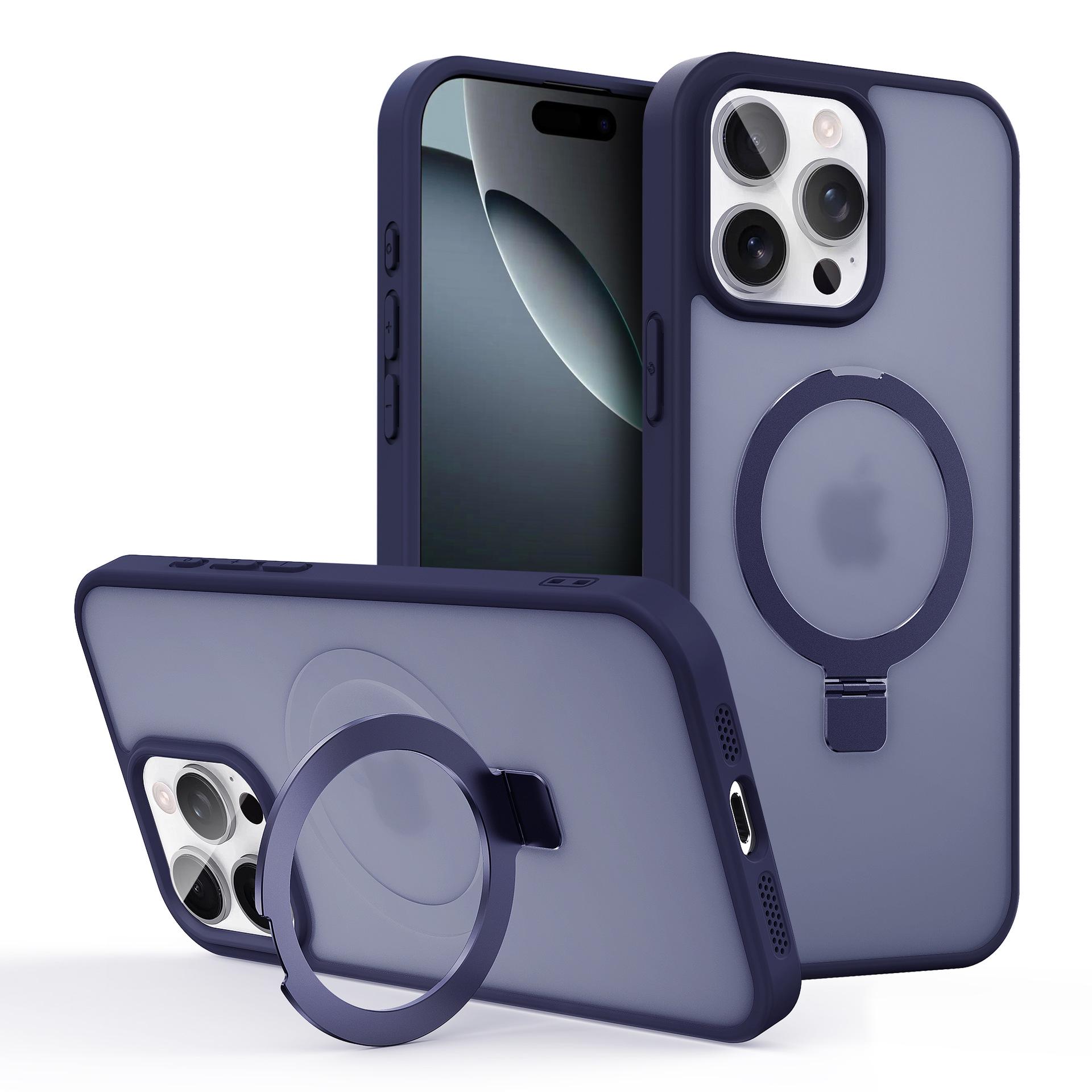 Magnetic Stand iPhone 17 Pro Max Case - Skin-Feel, Frosted, Drop-Proof for Apple 16 iPhone 11 Pro
