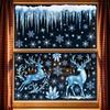 Santa Claus Christmas Tree Christmas Wall Sticker Christmas Static Window Stickers  Festive Decor