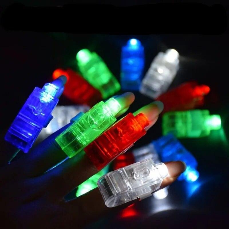 Creative Toys Colorful LED Laser Finger Ring Lights Beam Torch Party Finger Decoration Toy