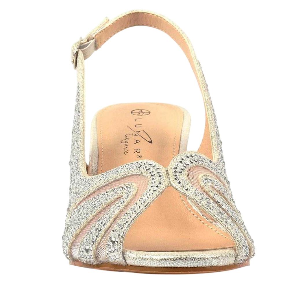 Lunar Womens/Ladies Nancy Wide Mid Heel Shoes