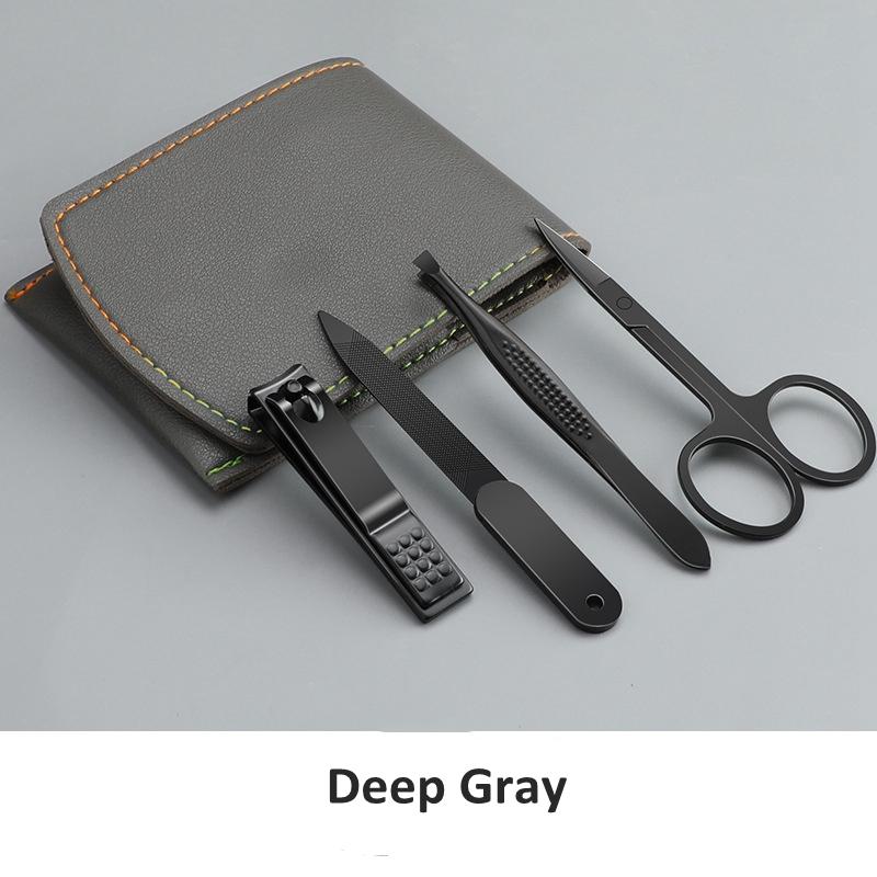 

Portable Nail Scissors set Manicure Set Pedicure kit Stainless Steel Nail Clippers Tool Travel Grooming Case