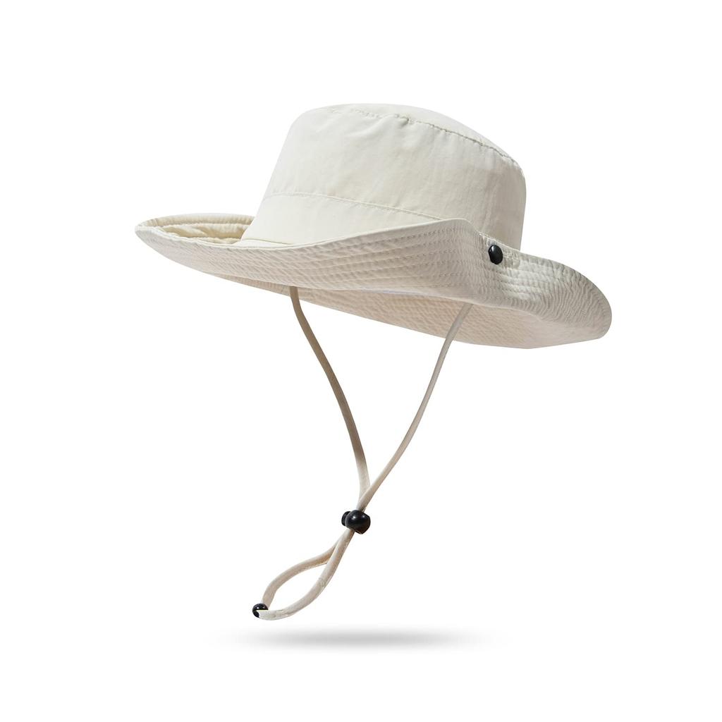 Croogo Safari Hat with Breathable and UV Perfect as a it features a wide sun lightweight windproof and a chin design for and mountain Men's Mesh,