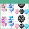 Färgstarka baby könsavslöjande festdekorationer latex paljettballonger set för fester