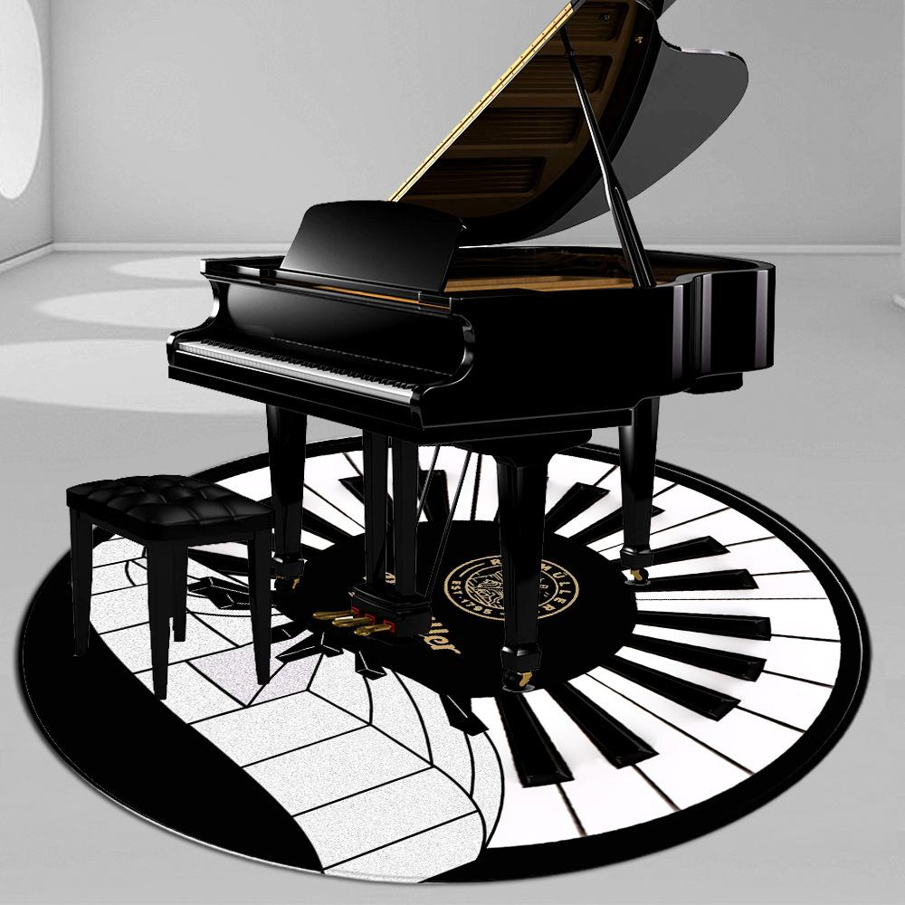 Round Piano Carpet Giveaway Floor Mat Musical Instrument Promotional Item Qin Shop Gift Company Quick Manufacturing