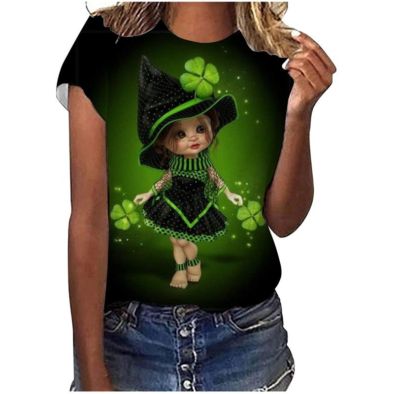 Latest Ireland St. Patrick's Day 3D Printed New Summer Women's Short Sleeve T-Shirt Casual Comfortable Streetwear Top
