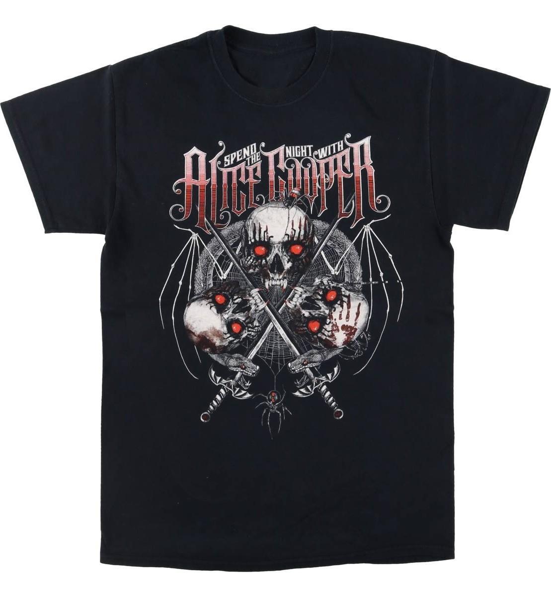 Vintage Alice Cooper skull pattern Gift For Fans Shirt YH57 XXXL