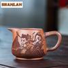 320ml Yixing Zisha Nezha Porcelana Queimada em Forno de Lenha Bule de Chá Servir Chá Cha Hai Dispensador Xícara da Justiça Caneca Justa Conjunto de Chá Suprimentos Artesanato