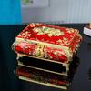 Vintage Metal Jewelry Box Trinket Storage Box for Rings Earrings Necklace Treasure Chest Organizer Antique Keepsake Gift