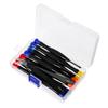 18Pcs Magnetic Screwdriver Set 0.8-3mm Micro Cross Screwdriver Kit Metric Pentagonal Torx Flat Head Screwdriver with Tweezers