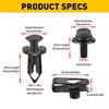 70X For KIA Body Bolts U-Nut Clips M6 Engine Under Cover Splash Shield Guard EOA