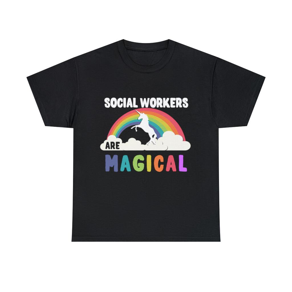 Social Workers Are Magical Graphic Tee Shirt, S-5XL