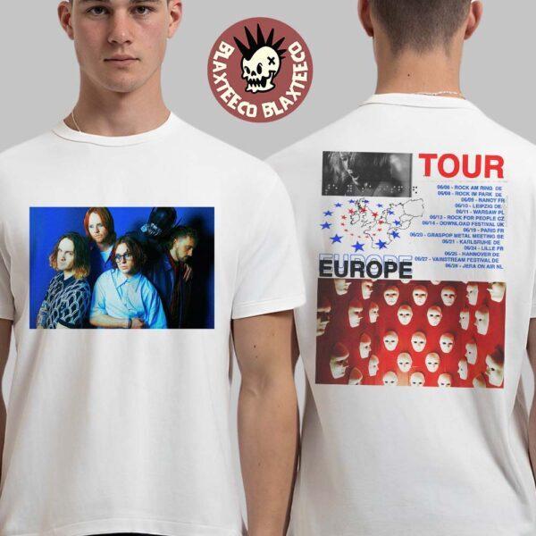 Static Dress 2025 World Wide Face Live Europe Tour Dates Two Sided Unisex Shirt Unisex T-Shirt XXXXL