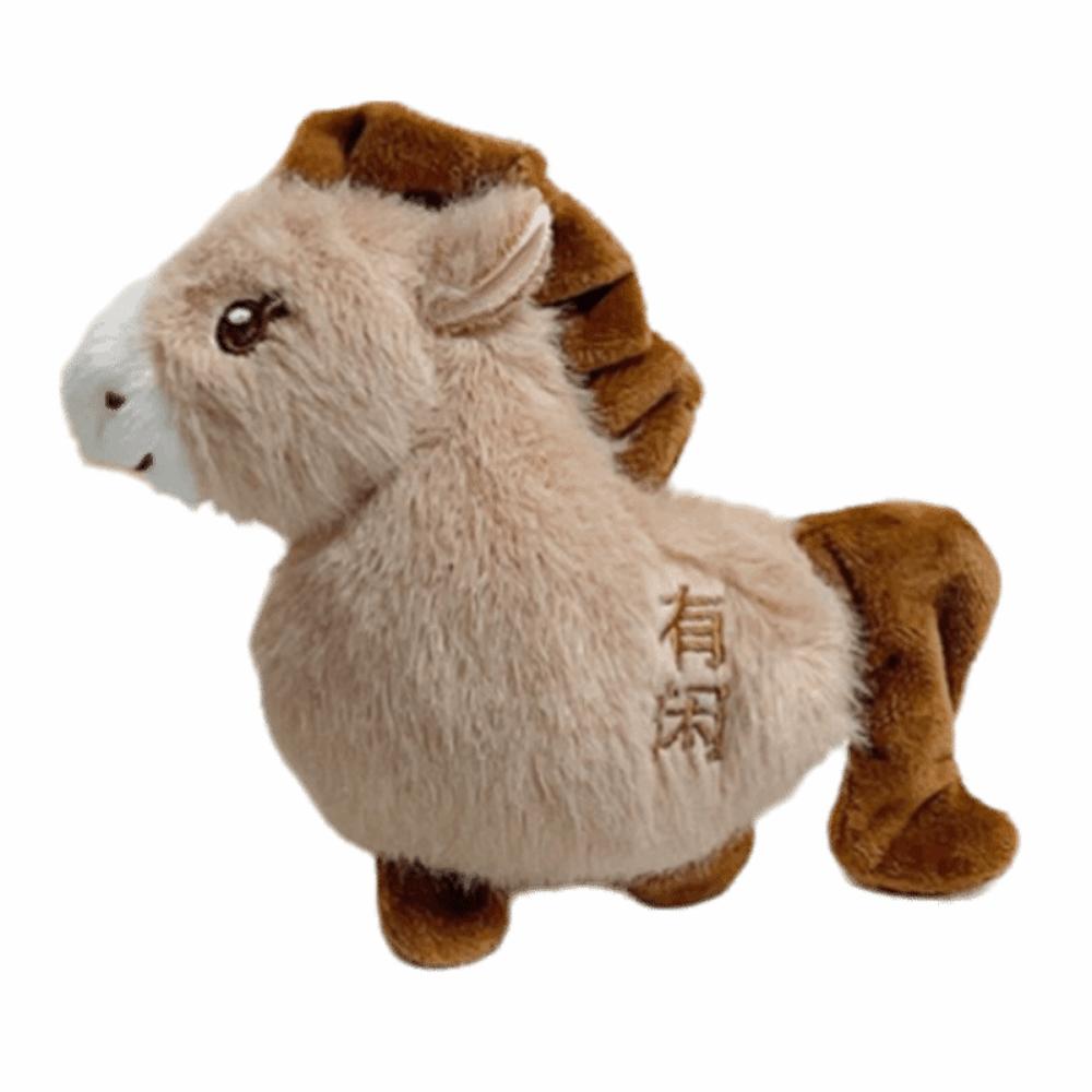 Cute Plush Horse Doll Pendant Cartoon Chinese New Year Gift Zodiac Pony Figurine Birthday Gift