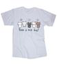 Have a Nice Day Kittens Cats White T-shirt Fun Positive Heart Love