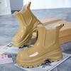 Women's Fashion Mid-tube Rain Boots New Waterproof Platform Soft-soled Waterproof Rain Boots