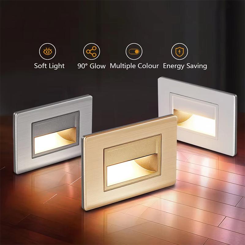 Luce per gradini con sensore di movimento umano Luce da incasso per gradini Luce notturna Luce per scale